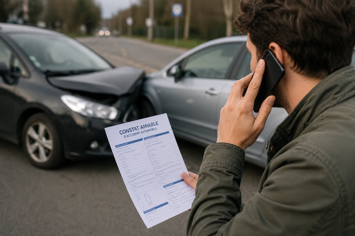 Constat amiable après collision routière